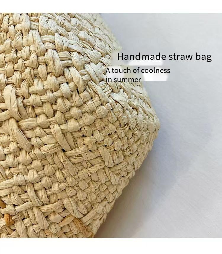 Handmade Woven Rattan Beach Bag | Large Capacity Summer Tote | Eco-Friendly Straw Shoulder Bag4