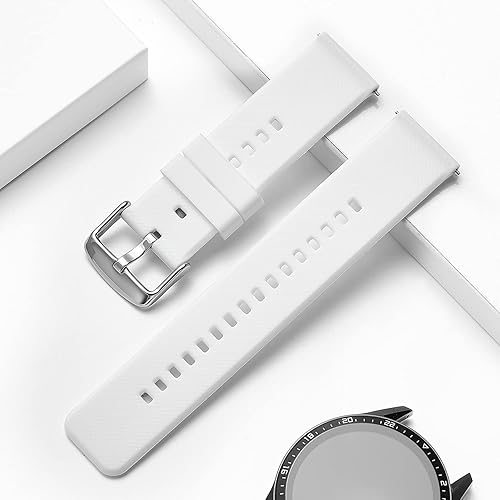 Miniatura 4 de Silicone Rubber Watch Bands, Stainless Steel Buckle, Quick Release, 7 Colors to Choose, 18mm 20mm 22mm