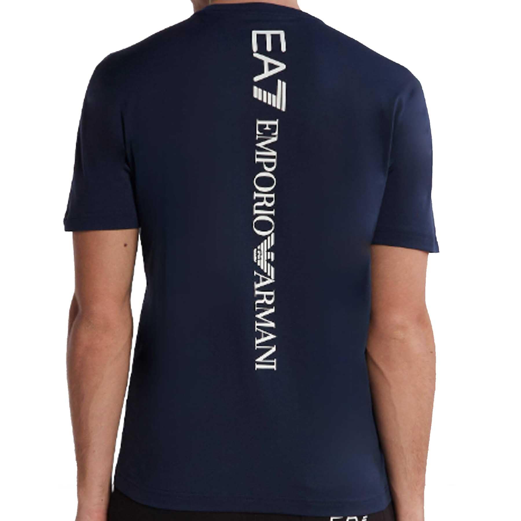 Emporio Armani EA7 8NPT18 - Camiseta de algodón con logotipo maxi en la parte trasera