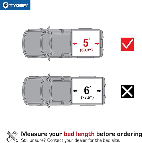 Miniatura 2 de Tyger Auto T3 - Cubierta plegable para caja de camioneta