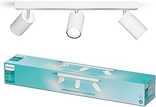 Philips Idris LED 3er Spotleuchte, ideal geeignet für das Badezimmer, GU10 Lampe nicht enthalten, Weiß, IP44, wasserfest