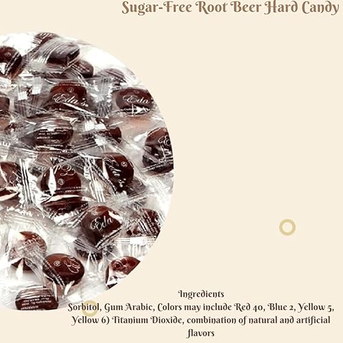 Miniatura 5 de Nuts To You - Caramelo duro de cerveza de raíz sin azúcar de Eda, de 1 libra, sin azúcar, cero carbohidratos, sin grasa, a granel en caja, envueltos