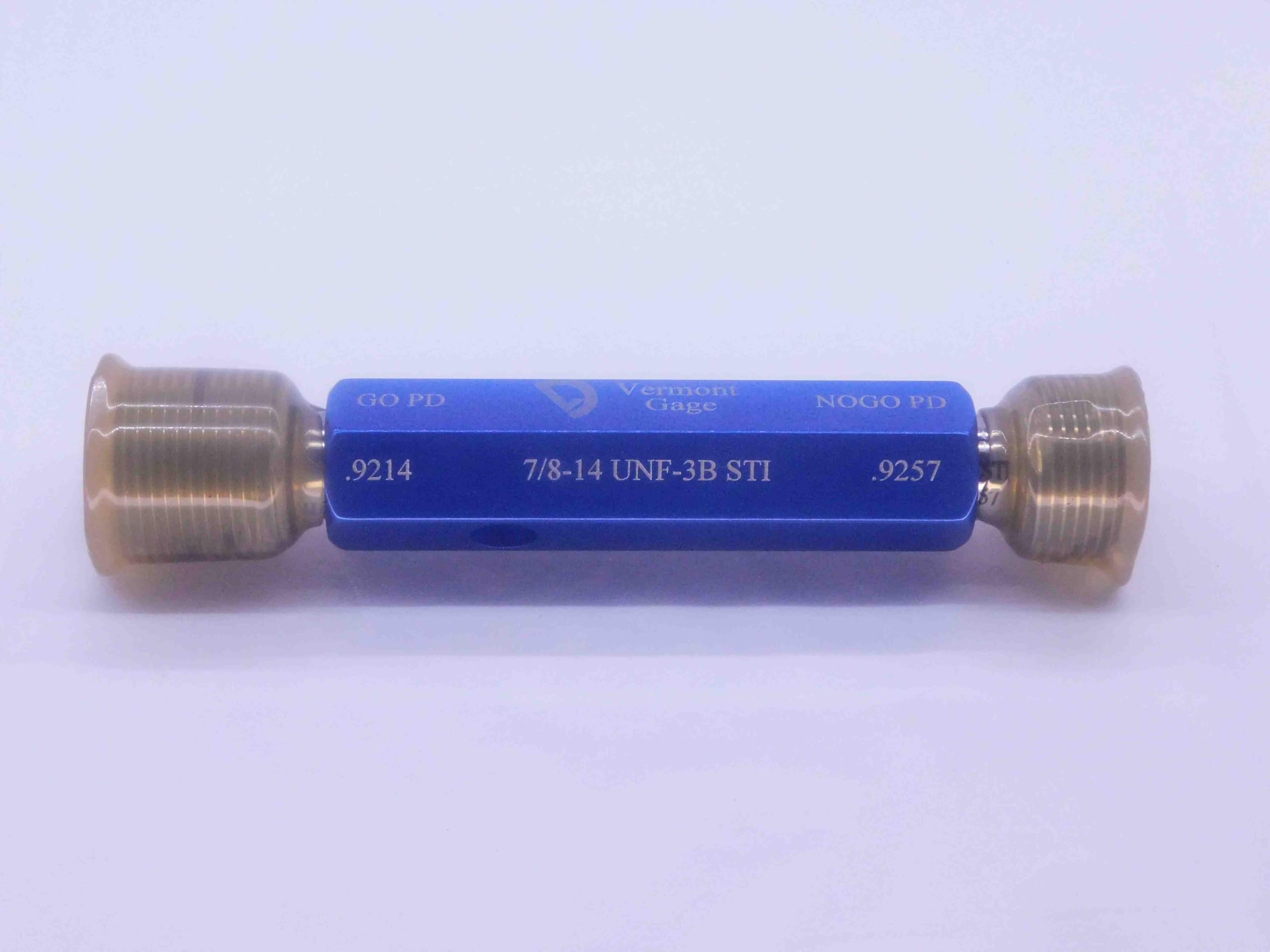 New 7/8 14 UNF 3B STI HELICOIL Vermont Thread Plug GAGE .875 GO NO GO = .9214 .9257 - DW33948VTG
