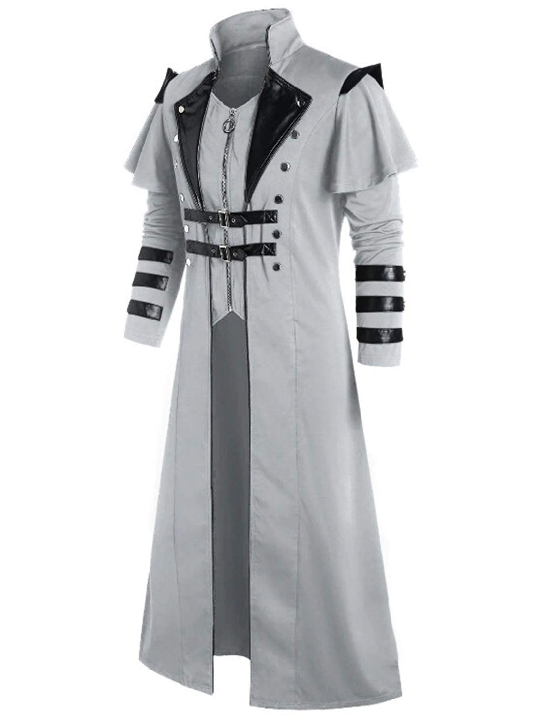 Valentinoミンクトリミング カシゴラ混ロングコート貴族の礼服 ゴシック衣装 パンク風 貴族風 舞台 2WAY ロングコート 中世