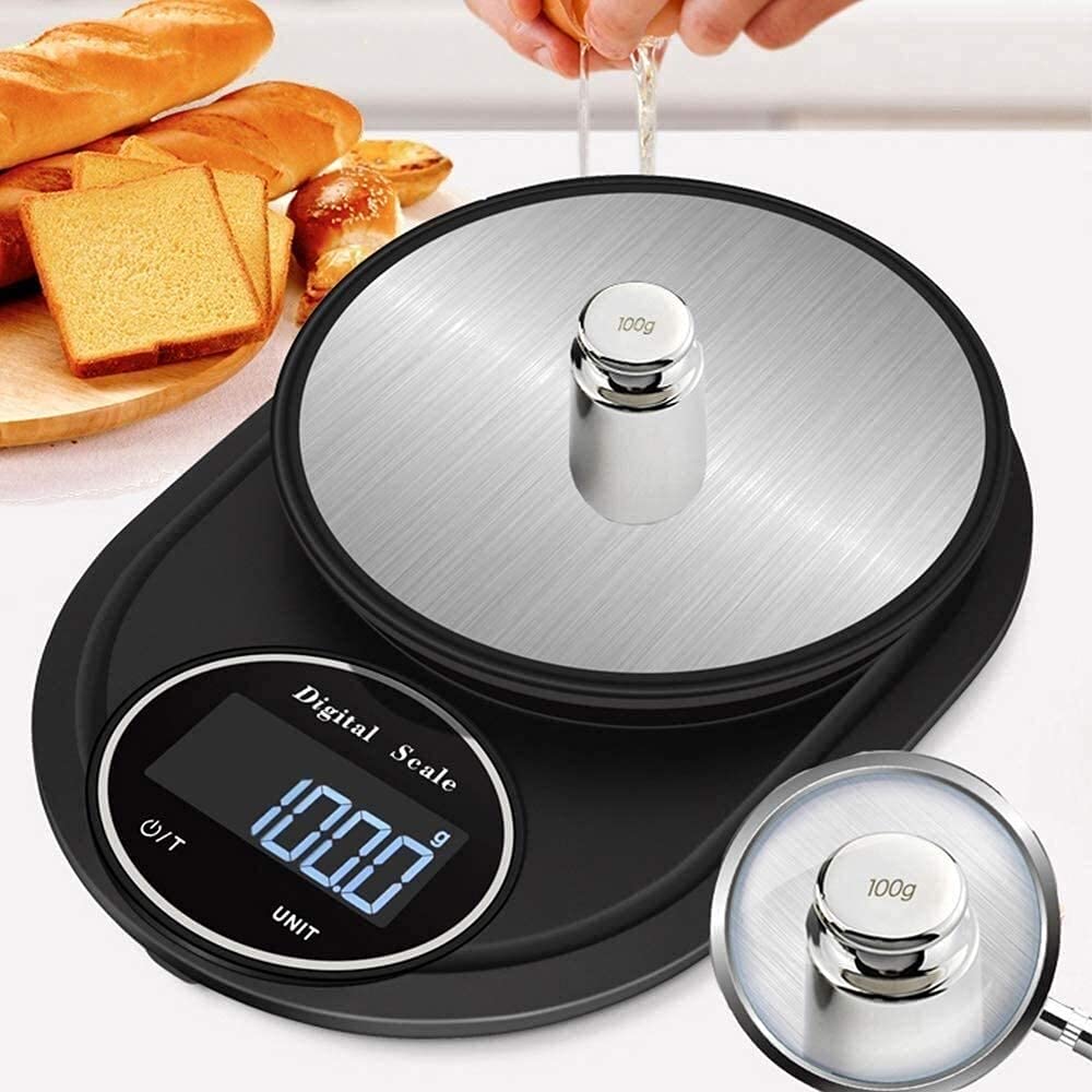 Bilancia da cucina digitale Bilancia da pranzo Funzione Tara per l'uso domestico, un colore-5 kg/0,1 g