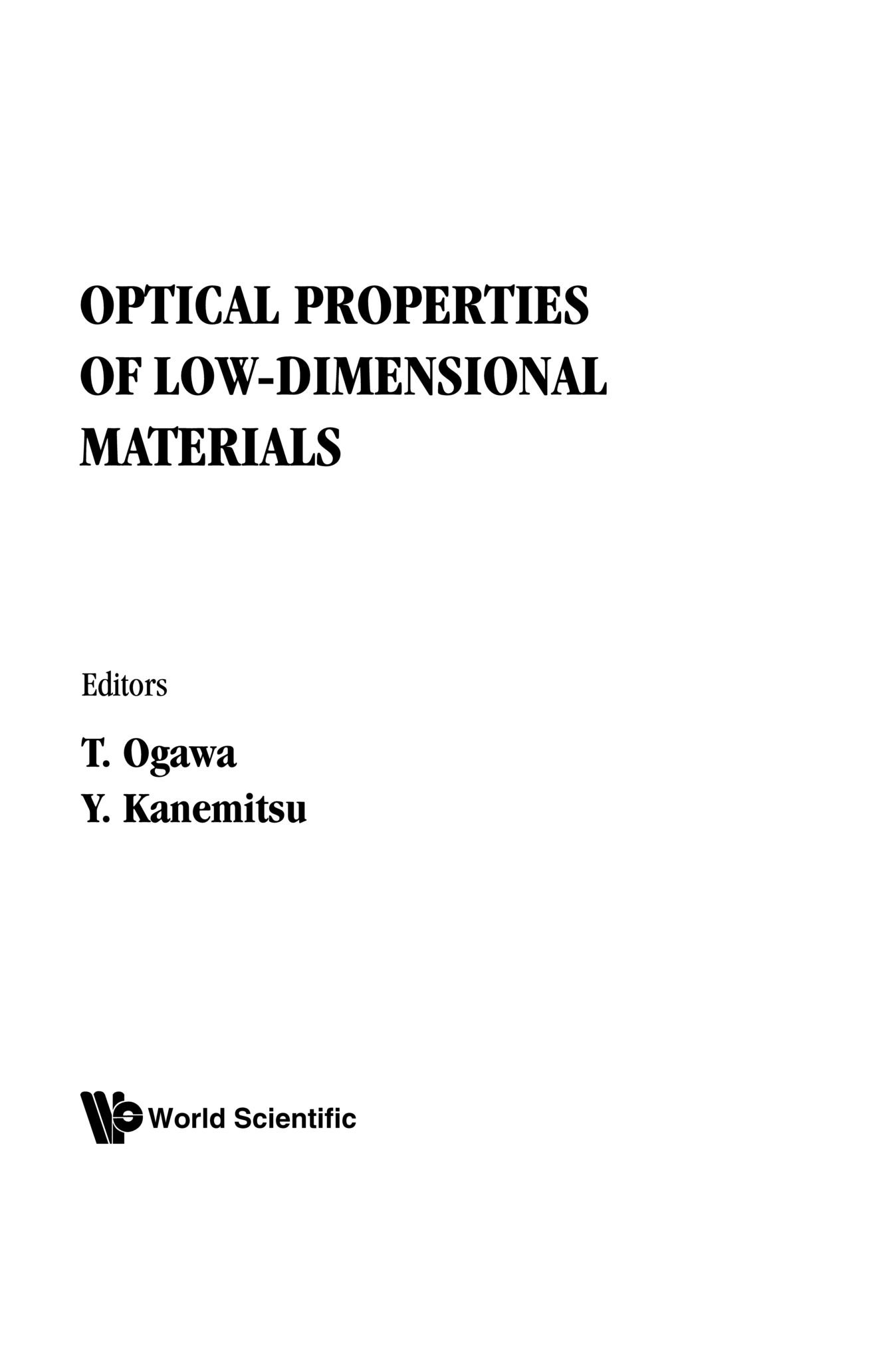 Optical Properties Of Low-dimensional Materials