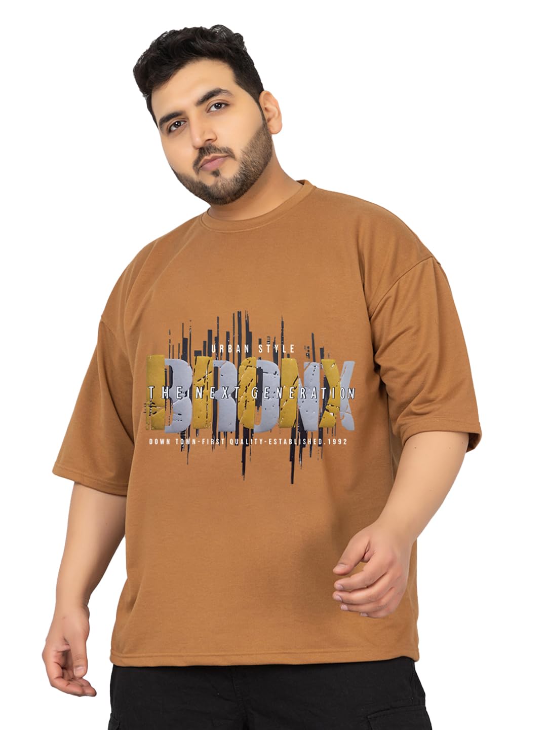 CHKOKKOMen's Polyester Regular Fit Half Sleeves T-Shirt