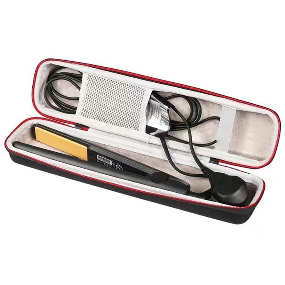 Para Cepillo Alisador de Cabello, Estuche de Almacenamiento, Estuche Rígido de Viaje de EVA, Bolsa de Almacenamiento Portátil A Prueba de Golpes, Negro
