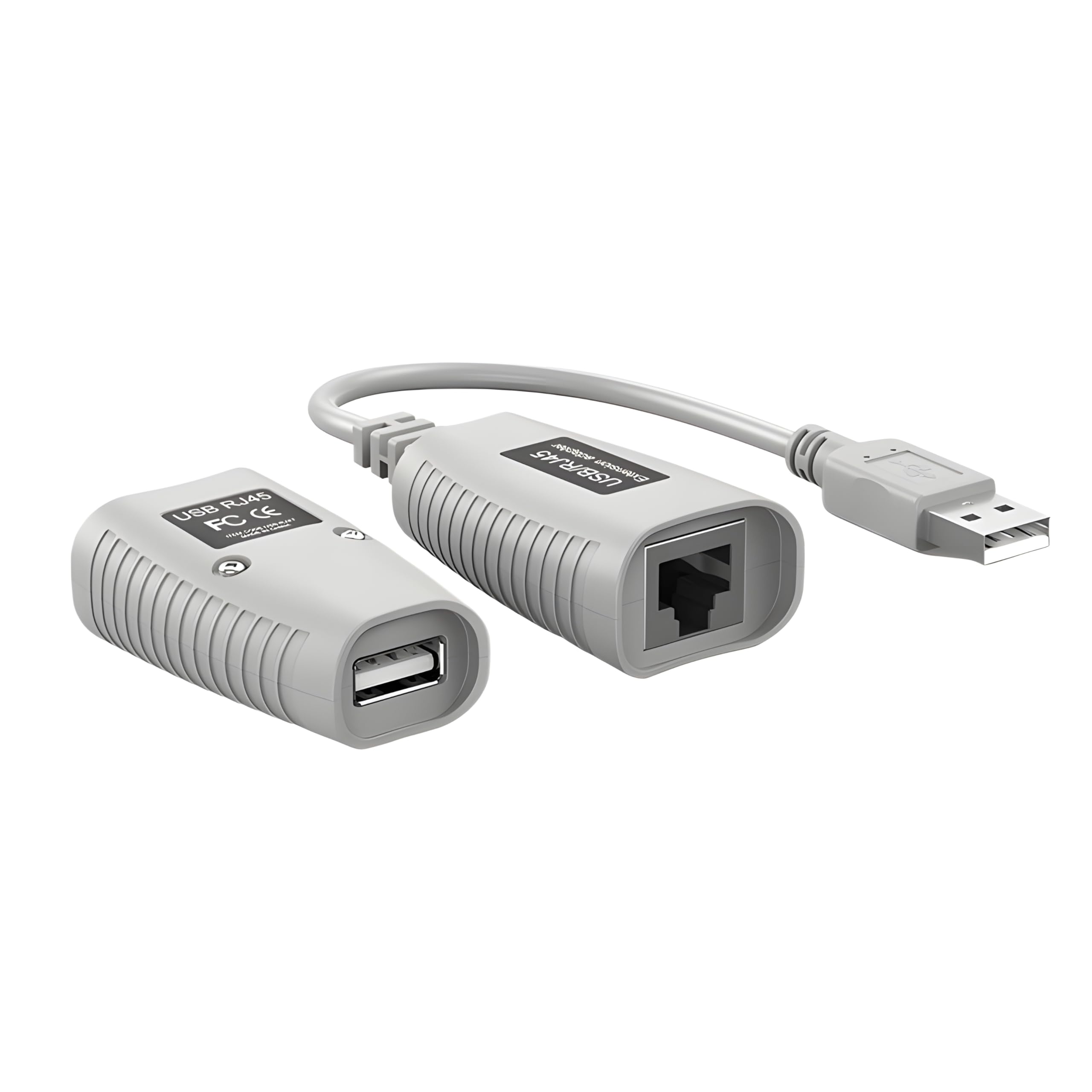 USB LAN Extender, RJ45 Cat Extension Cable USB 2.0 to RJ45 LAN Extension Adapter Over Cat5 Cat5e Cat6 Cable Connector Up, USB to RJ45 Adapter to 150ft Length, (USB RJ45 Extension 150FT)-image-33
