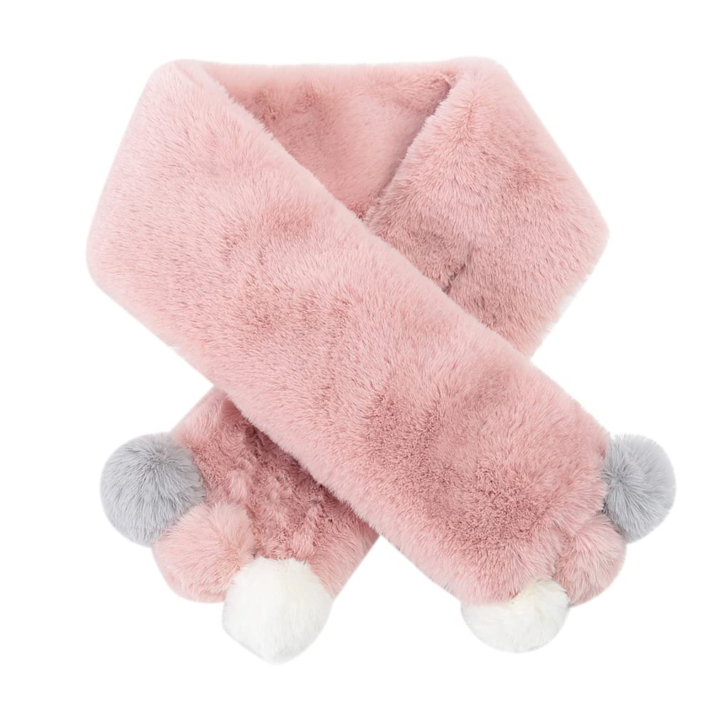 1 écharpe Pour Enfant Et 1 Masque Chaud Rose, écharpe En