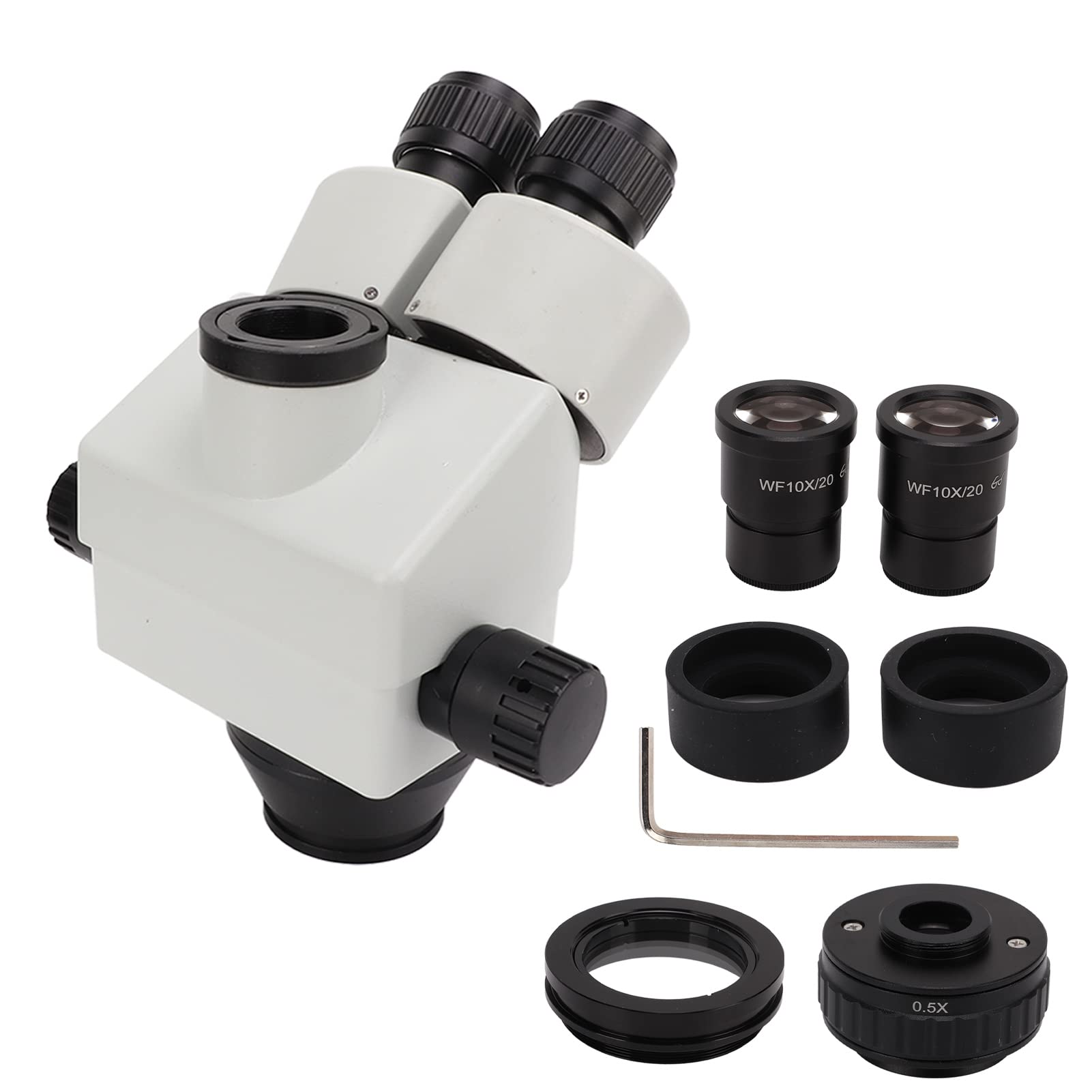 Microscopio Estéreo Trinocular de Alta Resolución con Cabezal de Microscopio con Zoom para Estudiantes de Laboratorio Metal 3.5X-45X
