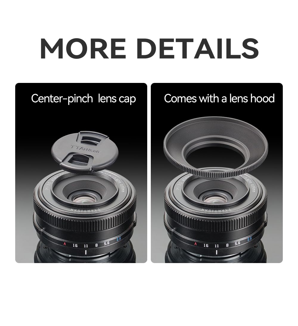 TTARTISAN AF 14 mm F3.5 Fuji X obiettivo grandangolare, APS-C Autofocus Wide-Angle Pancake Lens X Mount, con anello di apertura a scatto, compatibile con fotocamera Fujifilm X-Mount