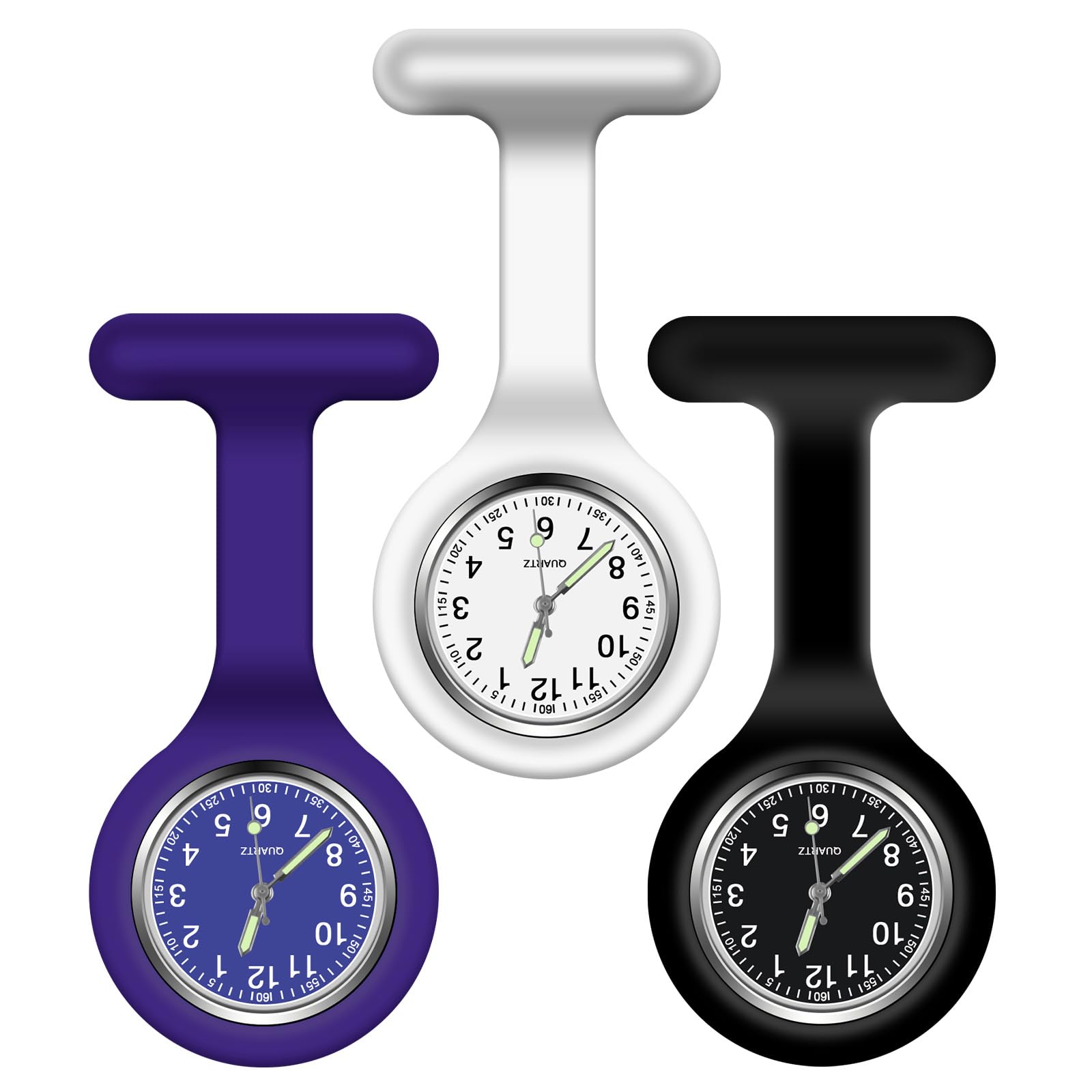 Orologio Da Infermiere EYVRPAU - In Silicone Con Spilla, Quadrante Rotondo, Per Medici E Paramedici - Foto 6