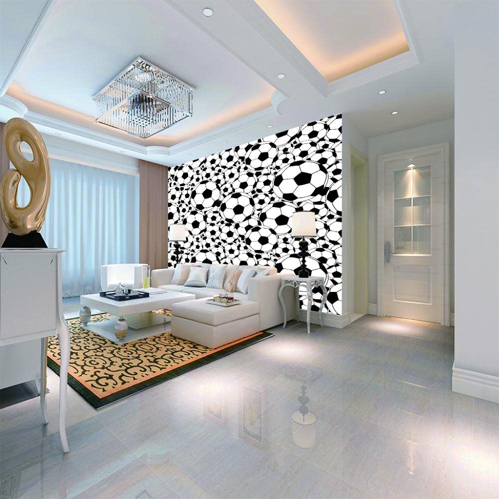 Adesivo da parete 3D da parete da calcio, per soggiorno, camera da letto, cameretta dei bambini, 300 cm x 210 cm