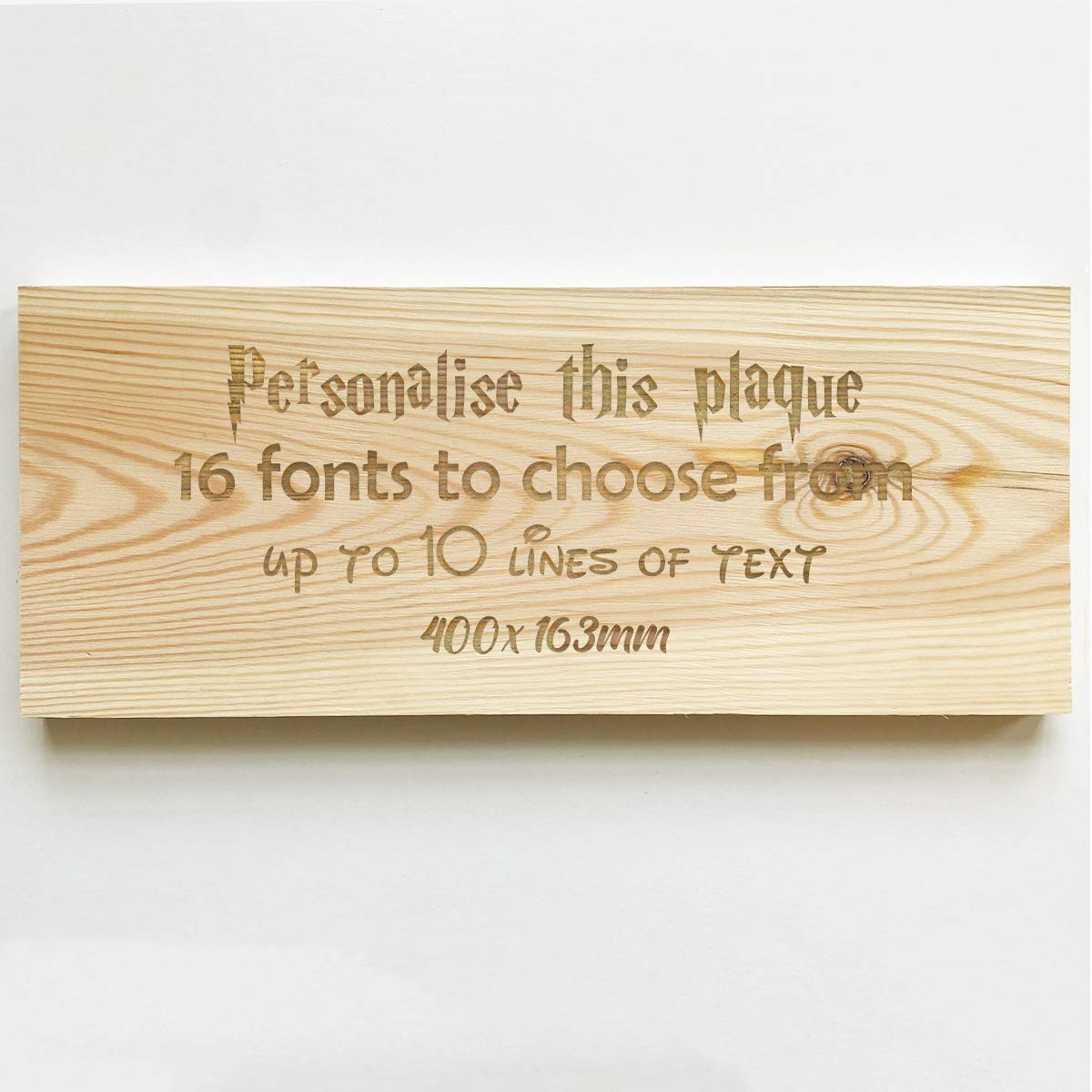 Cutncraft Designs Personalised Large Wooden Sign Plaque Custom Made Wall Door Decor Idea 40 x 16.3 x 2cm (15.7"x6.4"x0.8")