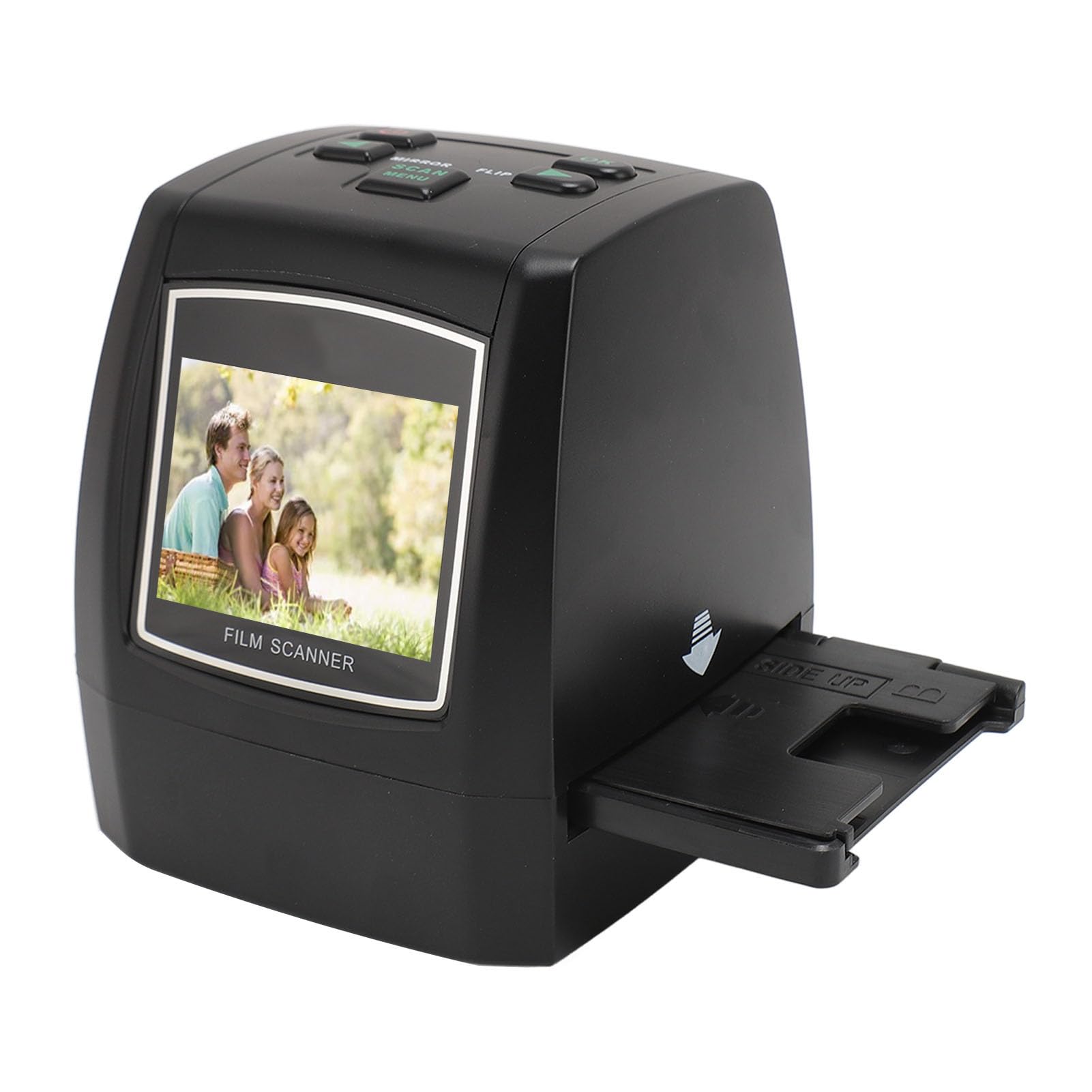 Scanner de Film 22 MP, Convertisseur de Diapositives et de Négatifs avec écran LCD 2,4 Pouces, Image Numérique JPEG, Carte Mémoire, écran TV, 135, 126KPK, 110, Super8, Film Noir