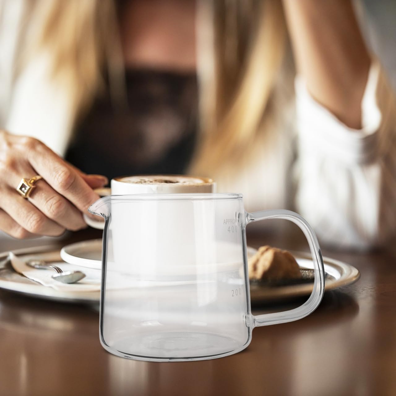 Caraffa in vetro borosilicato trasparente resistente al calore per caffettiera per casa e caffè