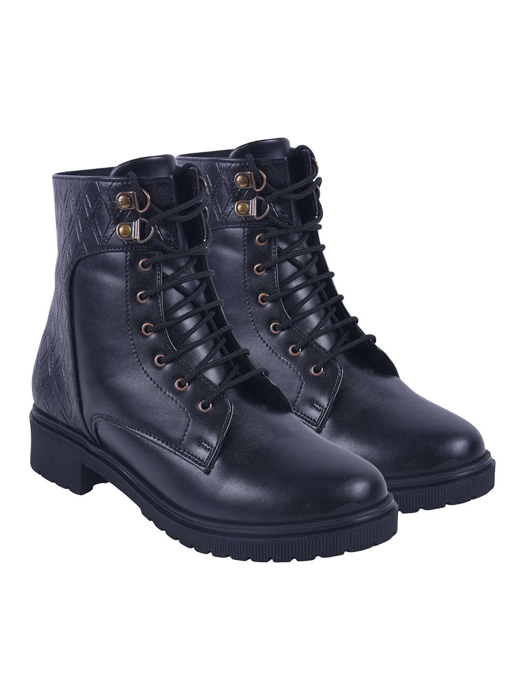 Women’s Stylish Block Heel Ankle Boots with Lace-up || Trendy Finish Zip Closure Boots for Party & Casual Footwear-image-49