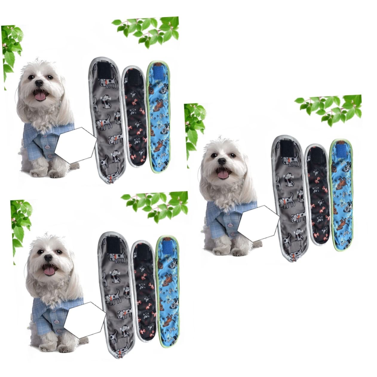 minkissy 9 Piezas 12 Pañal perrita pañales Lavables para Perros pañales Reutilizables para Perros pantalón físico para Mascotas pañal de Perro Hembra contra el acoso cordón Umbilical