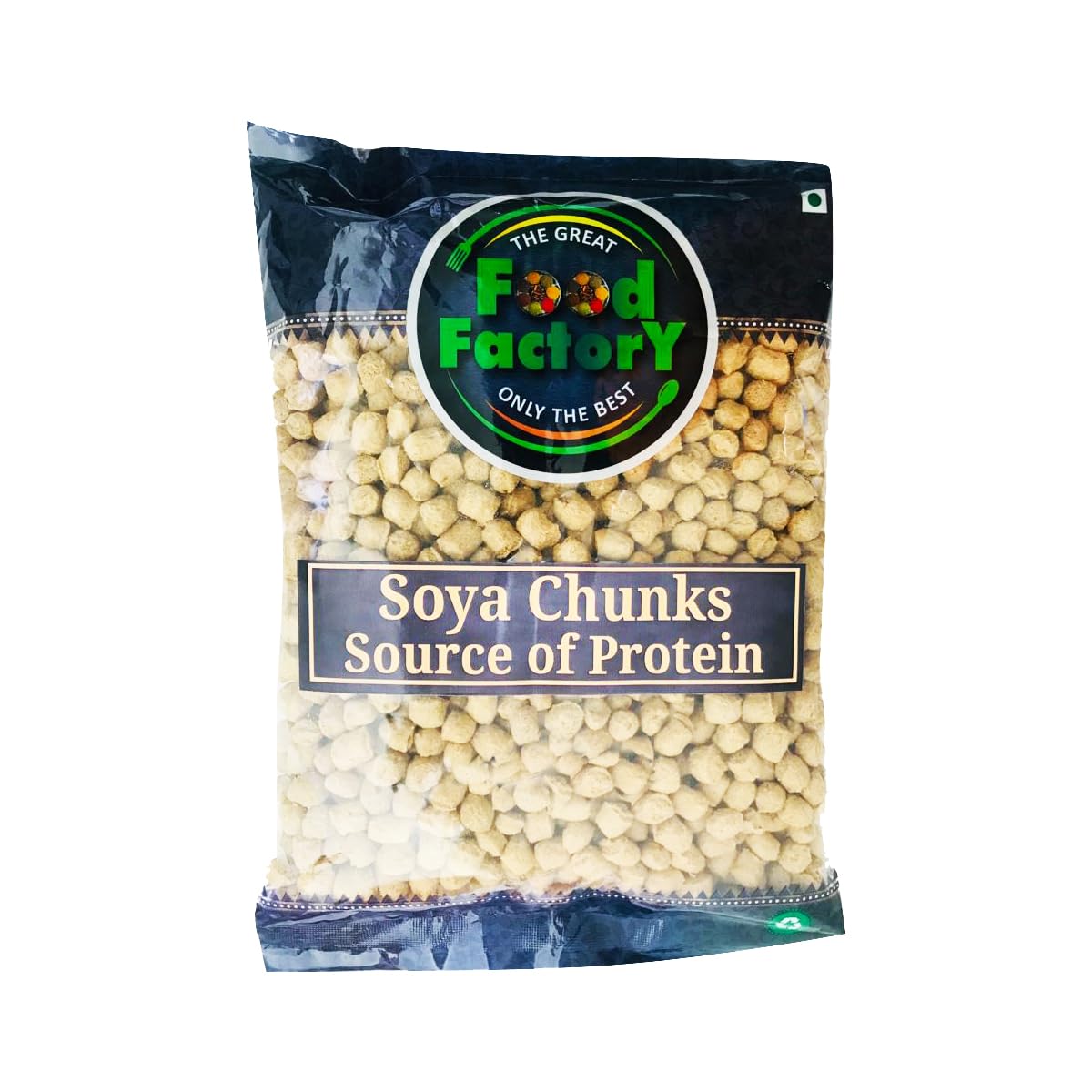 Food Factory SOYA Chunks - 400g, Source of Protein, Rich in Fibre, Ideal for Vegetarian and Vegan Recipes, Product from India Multiple Pack (Pack of 1)