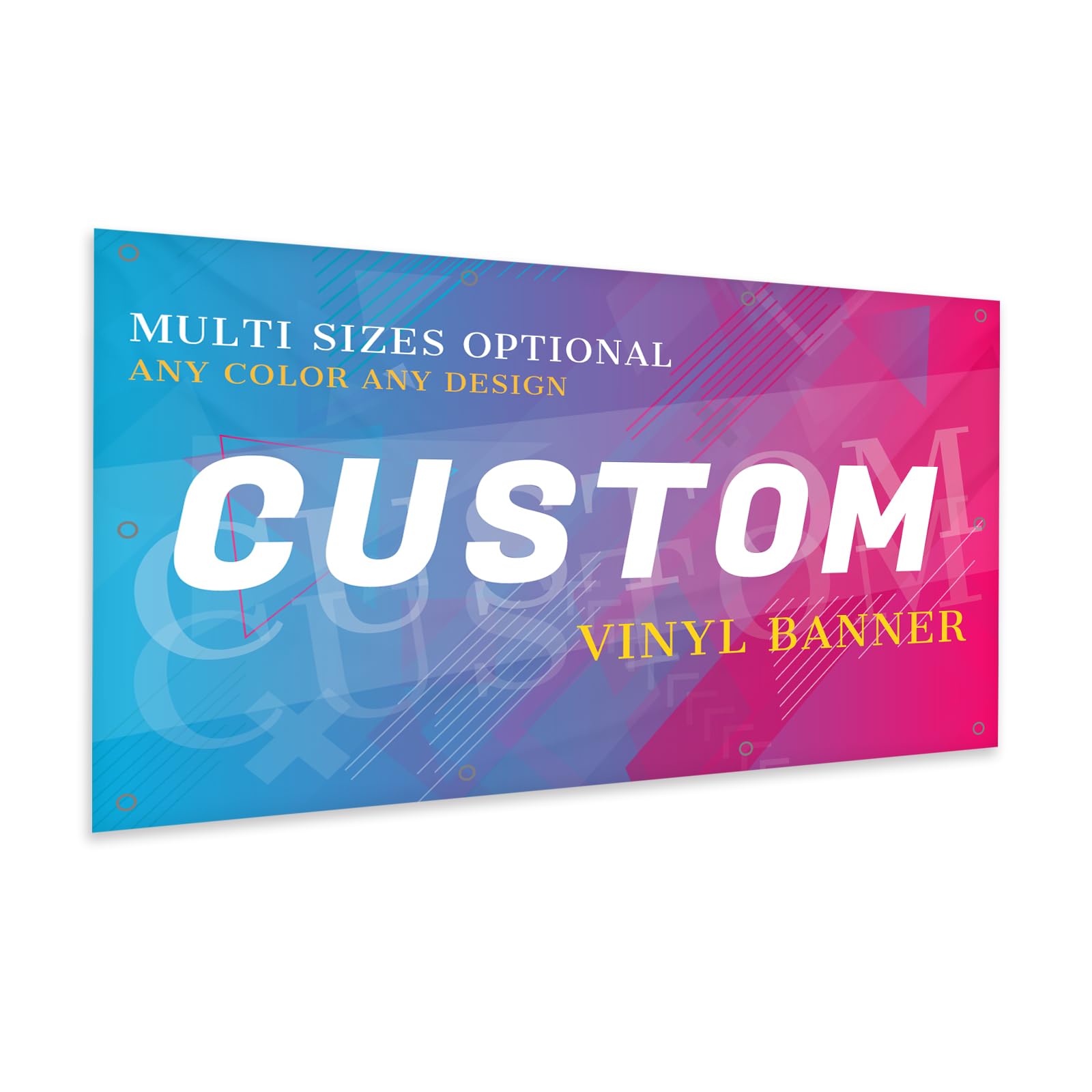 Personalised Vinyl Banners and Signs for Business Event Outdoor Personalized Banner with Logo Image Text Custom Banner Decoration for Birthday Party Festival Wedding Event - 4'x4' (121x121cm)