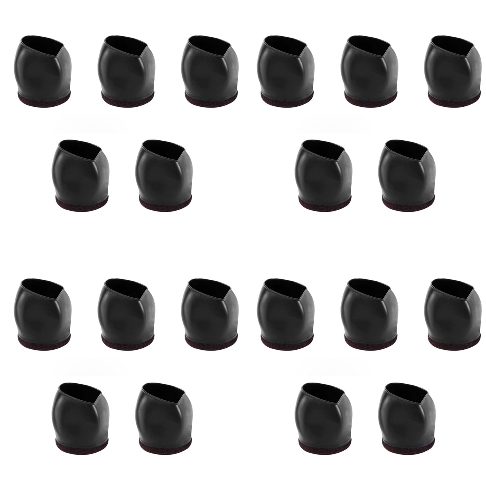 Hndhbfgrt 20X Rubber Bed Chair Wheel Stopper Furniture Legs Caster Cups Chair Feet Floor Protectors Felt Pads