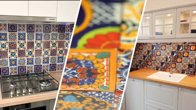 Carreaux mexicains 10x10 cm pour décoration cuisine dosseret coloré Carreaux mexicains 10x10 cm pour décoration cuisine dosseret coloré