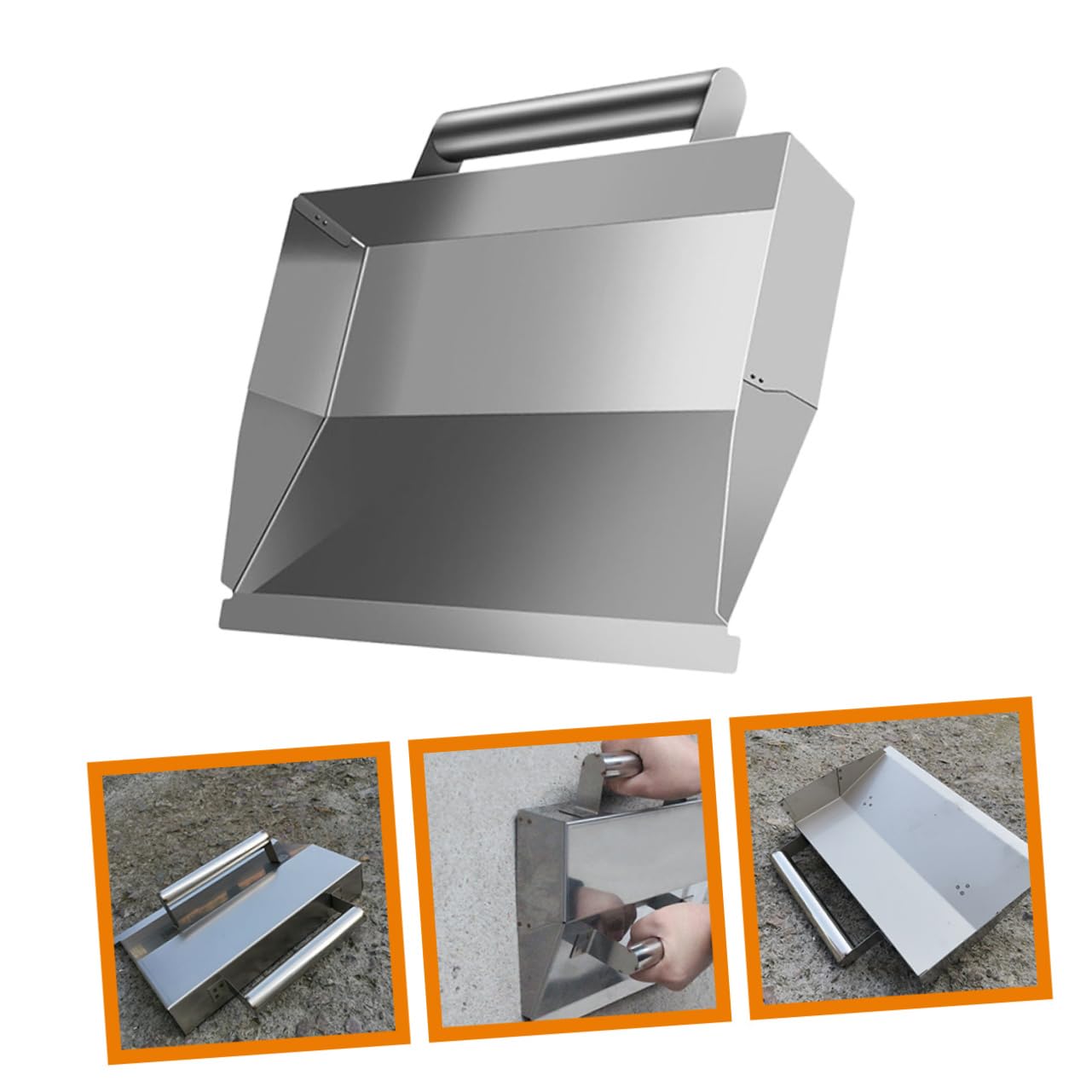 Frattone per Rasatura in Acciaio Inox Argento, Antiruggine | Utensile Multiplo per Muratura e Intonaco, Finitura Cemento e Pareti Interne