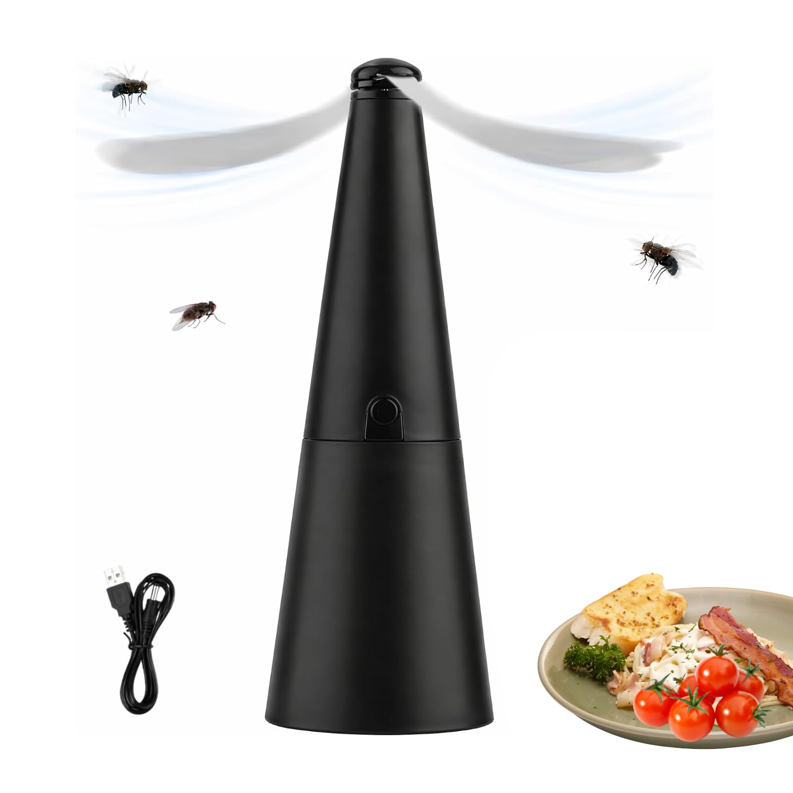 USB Powered Fly Repellent Fan, Portable Fly Deterrent Spinner (1pc)