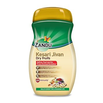 Zandu Kesari Jivan Dry Fruits Chyawanprash 450 G With Anti Age Action Formula|Enriched With With Goodness Of Dry Fruits,Saffron And Pearl - image, photos