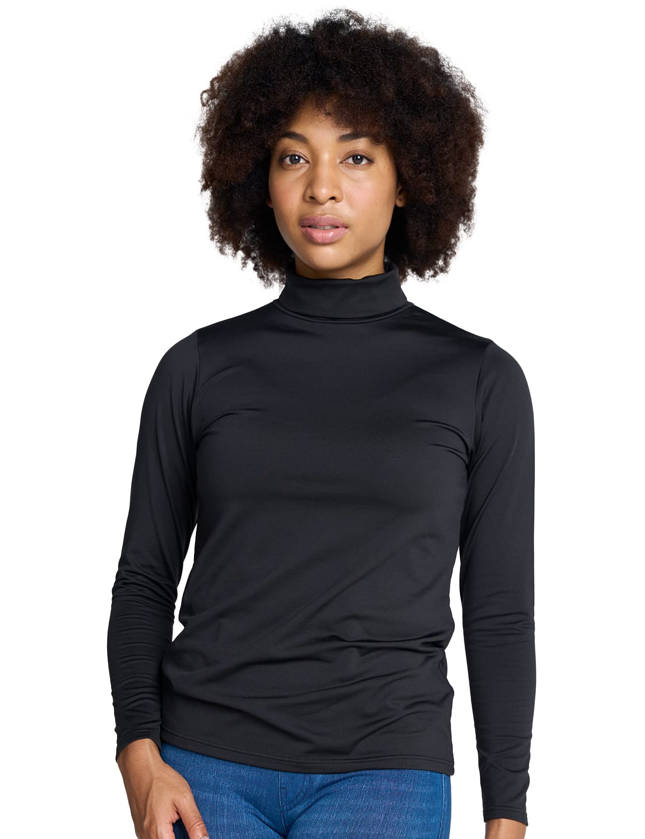 LAPASA Donna Maglia Termica Dolcevita Leggera/Peso Medio L88 L90 - Abbigliamento Termico Traspirante a Maniche Lunghe Fodera in Pile Strato Base