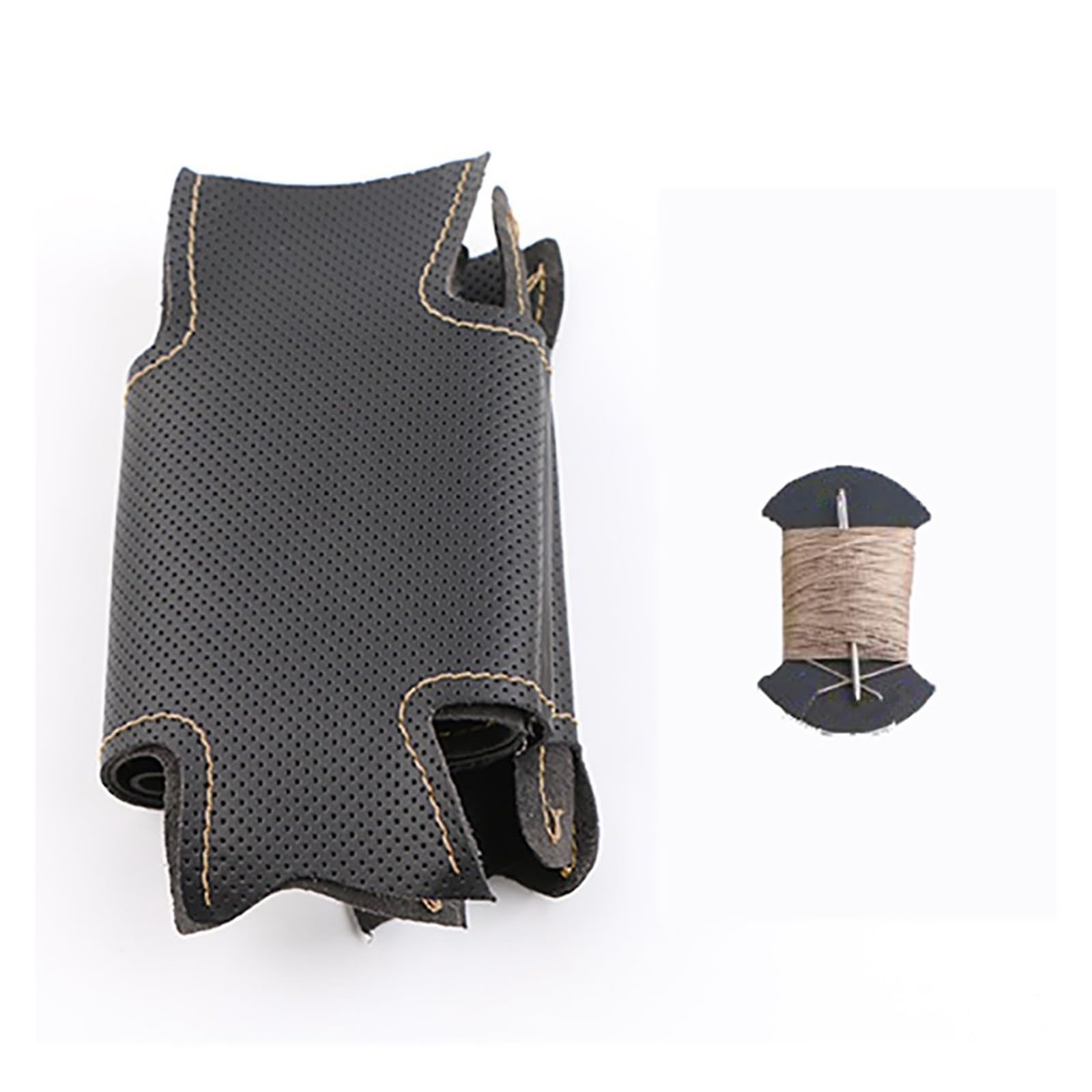 Coprivolante per Auto Fai da Te Personalizzato per A-UDI A2 8Z A3 8L Sportback A4 B6 per Avant A6 C5 A8 D2 TT 8N S3 S4 RS 4 RS 6 Accessori per Auto (Color : Beige Thread)