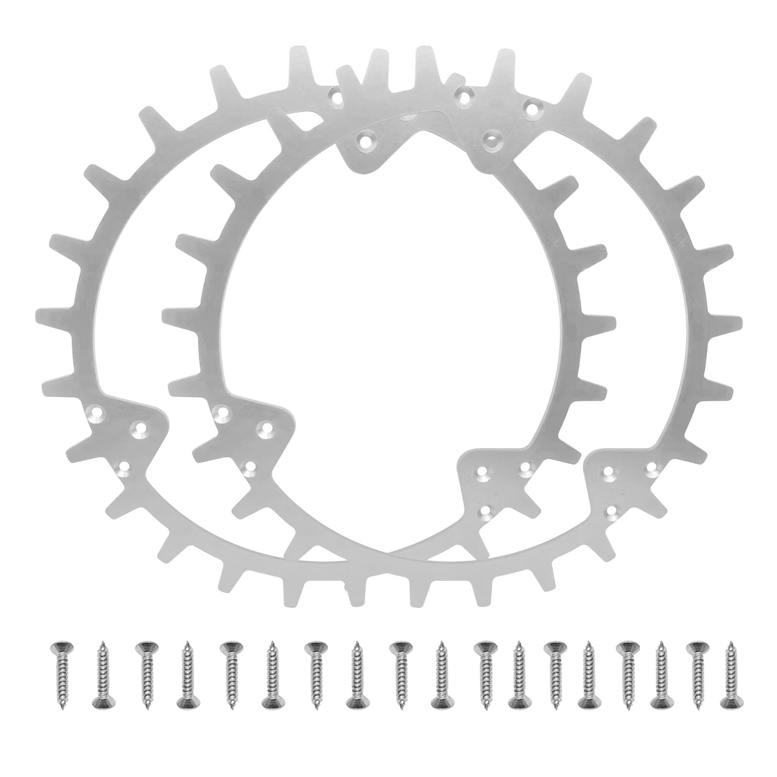 Picos de acero inoxidable de 252 mm compatibles con Automower 330, picos de cortacésped robot con 18 tornillos de acero inoxidable para automower 420, mejora de tracción para cortacésped robótico