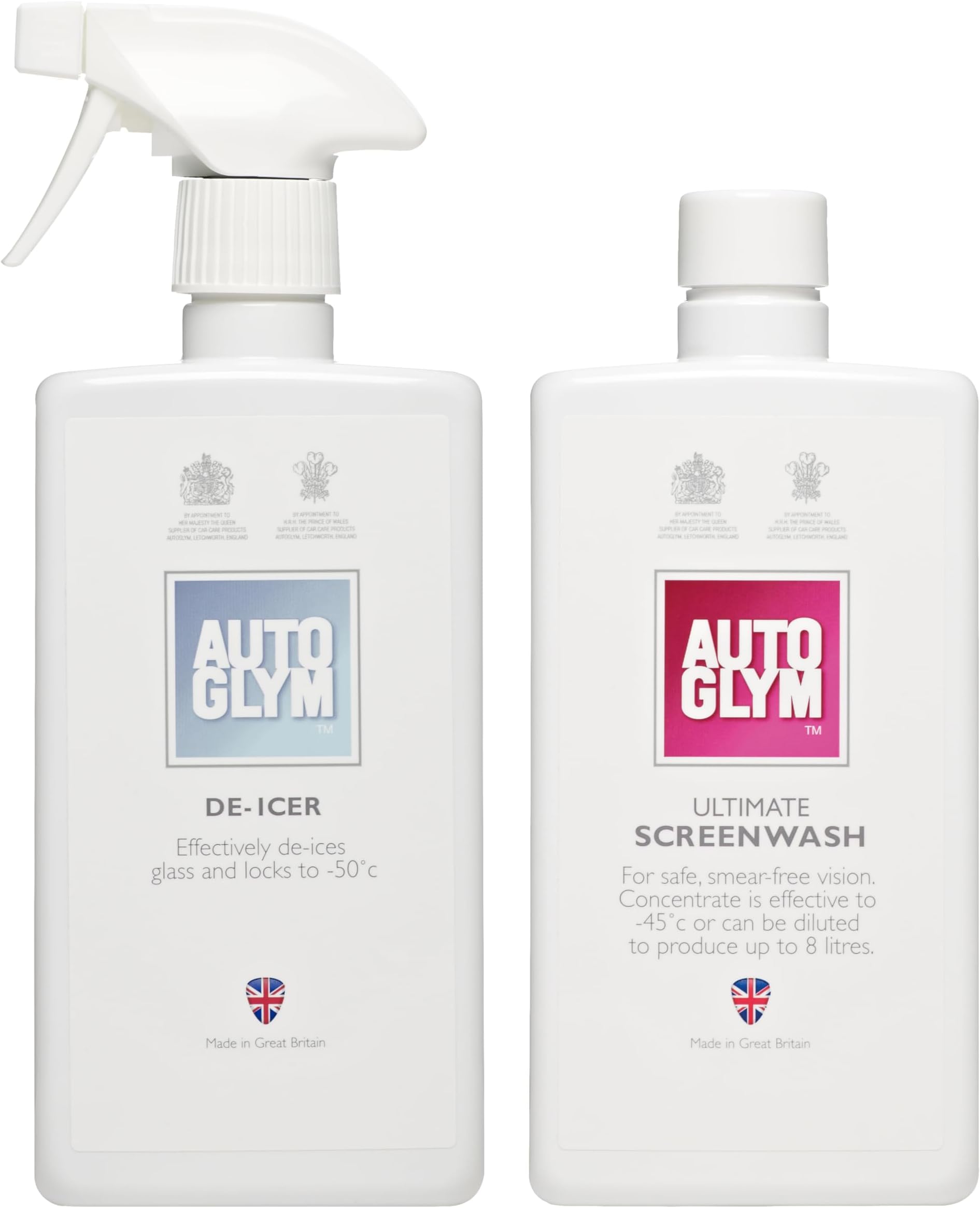 Bundle of Autoglym Ultimate Screenwash, 500ml + Autoglym De-Icer, 500ml