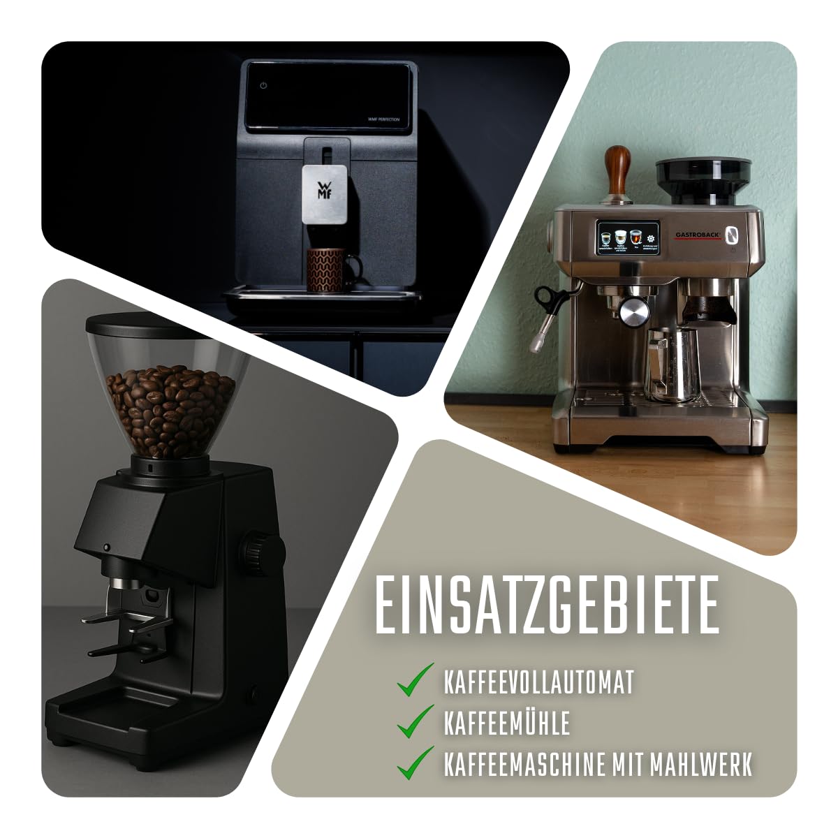 ceragol Mahlwerkreiniger Vollautomat und Kaffemühle, 200g - Reinigungsbohnen Mahlwerk - Kaffeemühlenreiniger - Mahlwerk Reiniger für Kaffeevollautomaten und Mühlen - Grinder Cleaner Kaffeemaschine