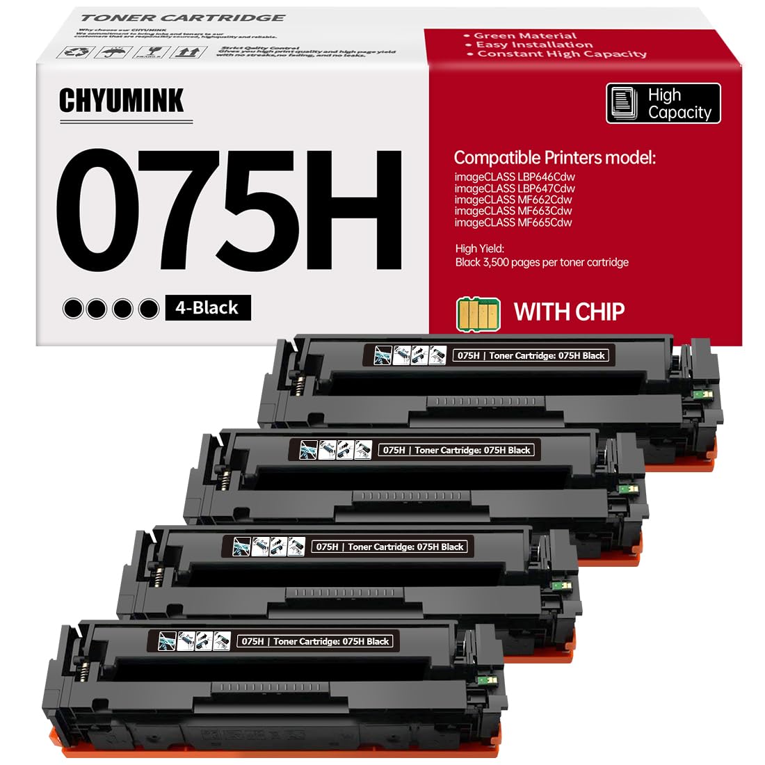【新品・未使用】Canon 純正 大容量トナーカートリッジ 075H ブラック Amazon.co.jp: 075H ブラック トナーカートリッジ 4個パック 075H