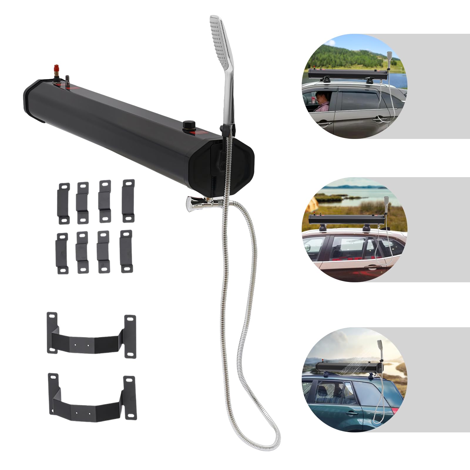 Ducha camping 18L techo coche presurizado calefacción solar Vanlife