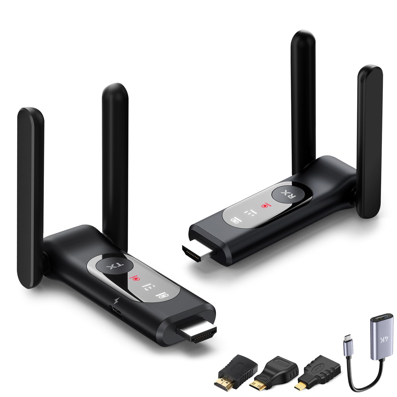 Émetteur et récepteur HDMI sans fil, 50 m, écran d'affichage LED, Plug and Play, contrôle thermique intelligent, 2,4 + 5 GHz, jusqu'à 8RX, flux vidéo sans fil depuis un ordinateur portable, une TV Box