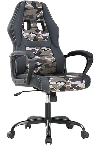 BestOffice - Silla de oficina para escritorio de juegos, silla de juegos de carreras, con respaldo alto, para computadora, giratoria, silla de