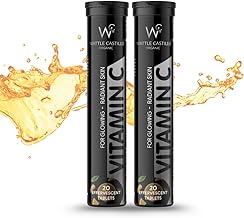 Vitamin C Effervescent 1000mg – Immune Boost, Antioxidant Support, Sugar-Free, Fast-Acting Tablets, Refreshing for Healthy Skin, Hair & Nails Orange Flavor – 20 Count (2)