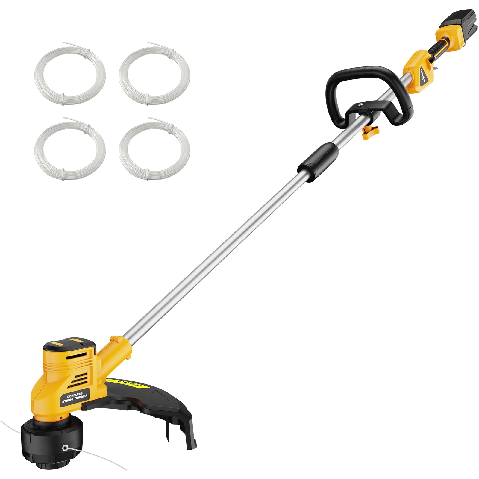 Photo 1 of 16-Inch Cordless String Trimmer Compatible with DEWALT 20V MAX Battery(Tool Only), Brushless Weed Eater & Edger with Bump Feed & Dual Safety Switch, Electric Weed Wacker (Includes 2 Spools)