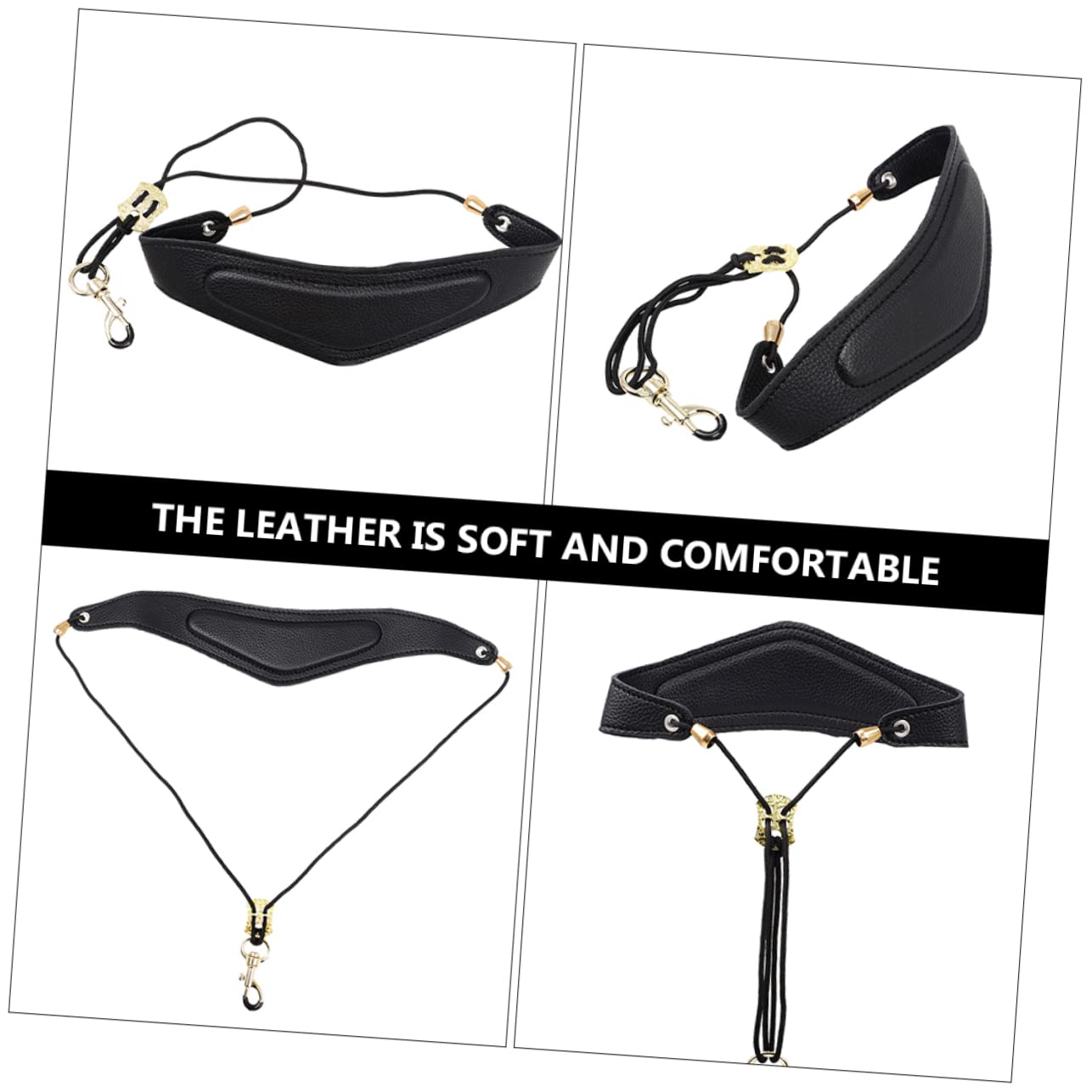 BESPORTBLE Saxophone Neck Strap Adjustable Sax Strap with Metal Hook Comfortable and Durable Saxophone Accessory for Alto and Tenor Players Easy to Use and Breathable Design