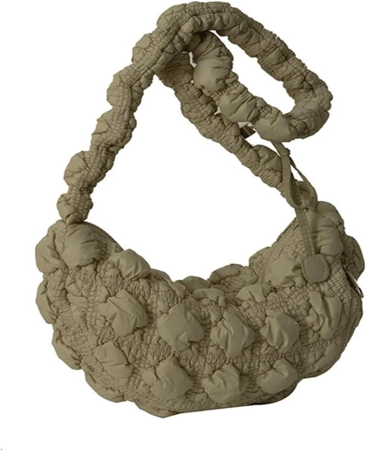 ファッションレディースバッグ、ハンドバッグ、ショルダーバッグ、女の子用プリーツ脇バッグ、トラベルバッグ、無地シャーリングクロスボディ