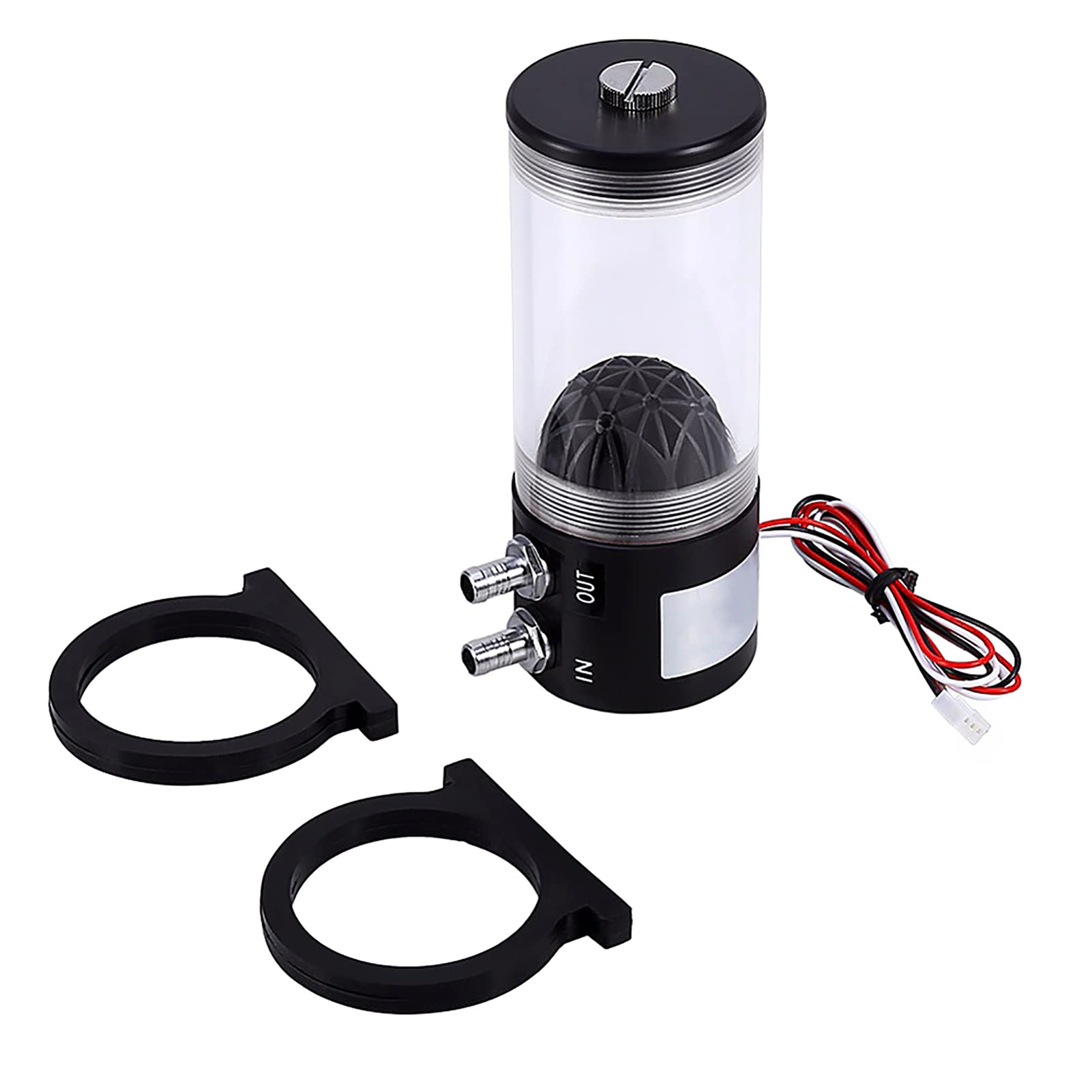 Bomba de CC de refrigeración 500 L/H 10 W CC 12 V Kit integrado Cilindro ultra silencioso de 16 dB de refrigeración líquida para computadora con conector de 3 pines y pared de