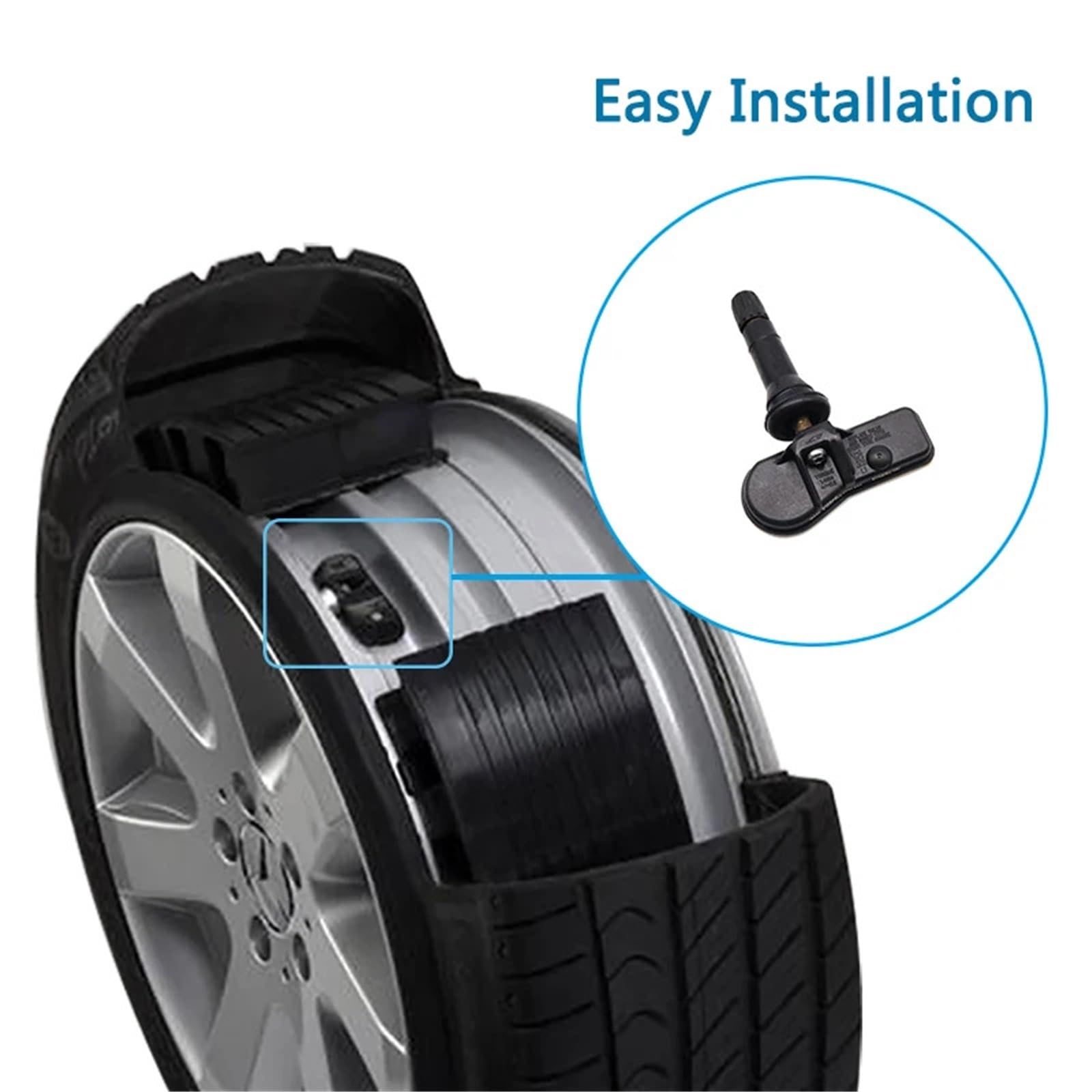 4 piezas 407009322R 433 MHz Sensor TPMS Sensor de presión de neumáticos