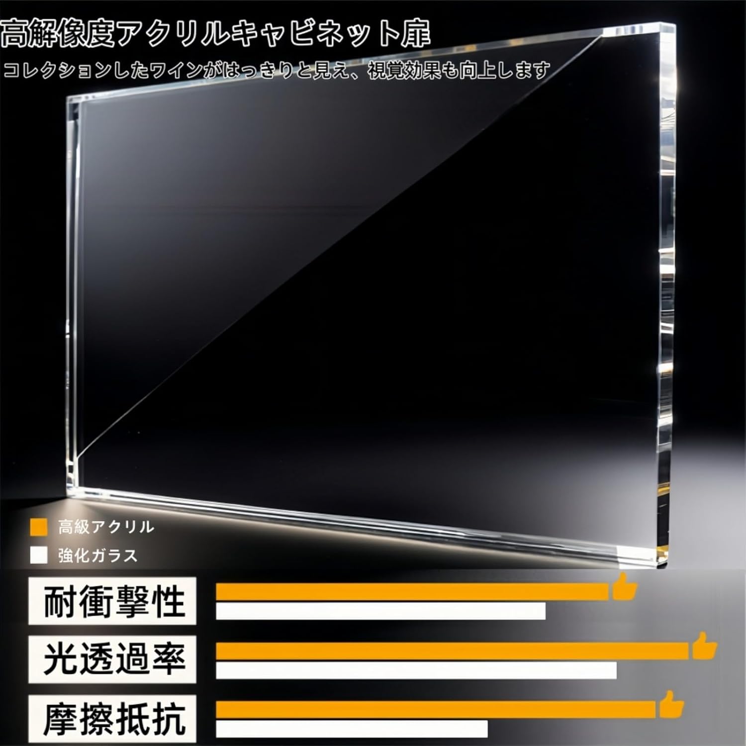 OXIZER ワインラック アクリル製大容量収納ラック 耐腐食性、耐摩耗性、滑らかなエッジ 防塵密閉扉 アクリルバッフル 多層ディス