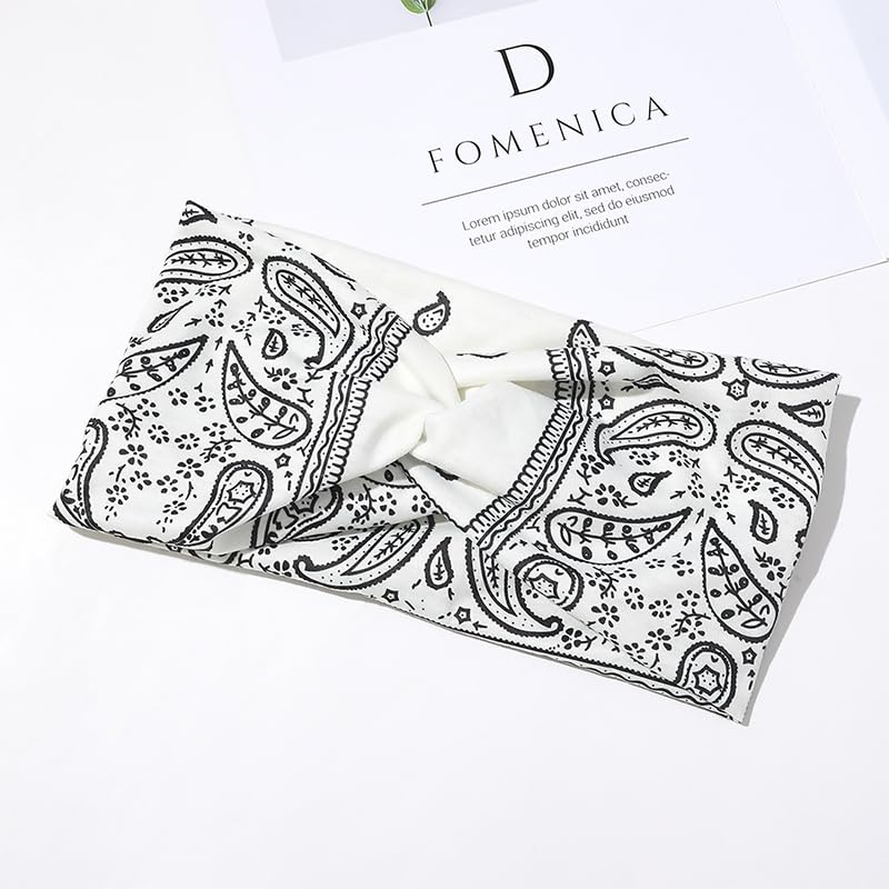 1pc Elegant Minimalist Print Hair Band - Polyester Sports Headband, Elastic Headband Hair Band for Yoga Outdoor Sports - Style 43