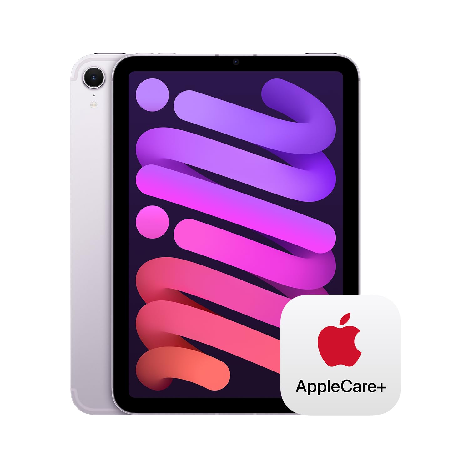 Apple iPad mini (A17 Pro): Apple Intelligence, 8.3-inch Liquid Retina Display, 128GB, Wi-Fi 6E + 5G Cellular, 12MP Front/12MP Back Camera, Touch ID with AppleCare+ (2 Years) — Purple