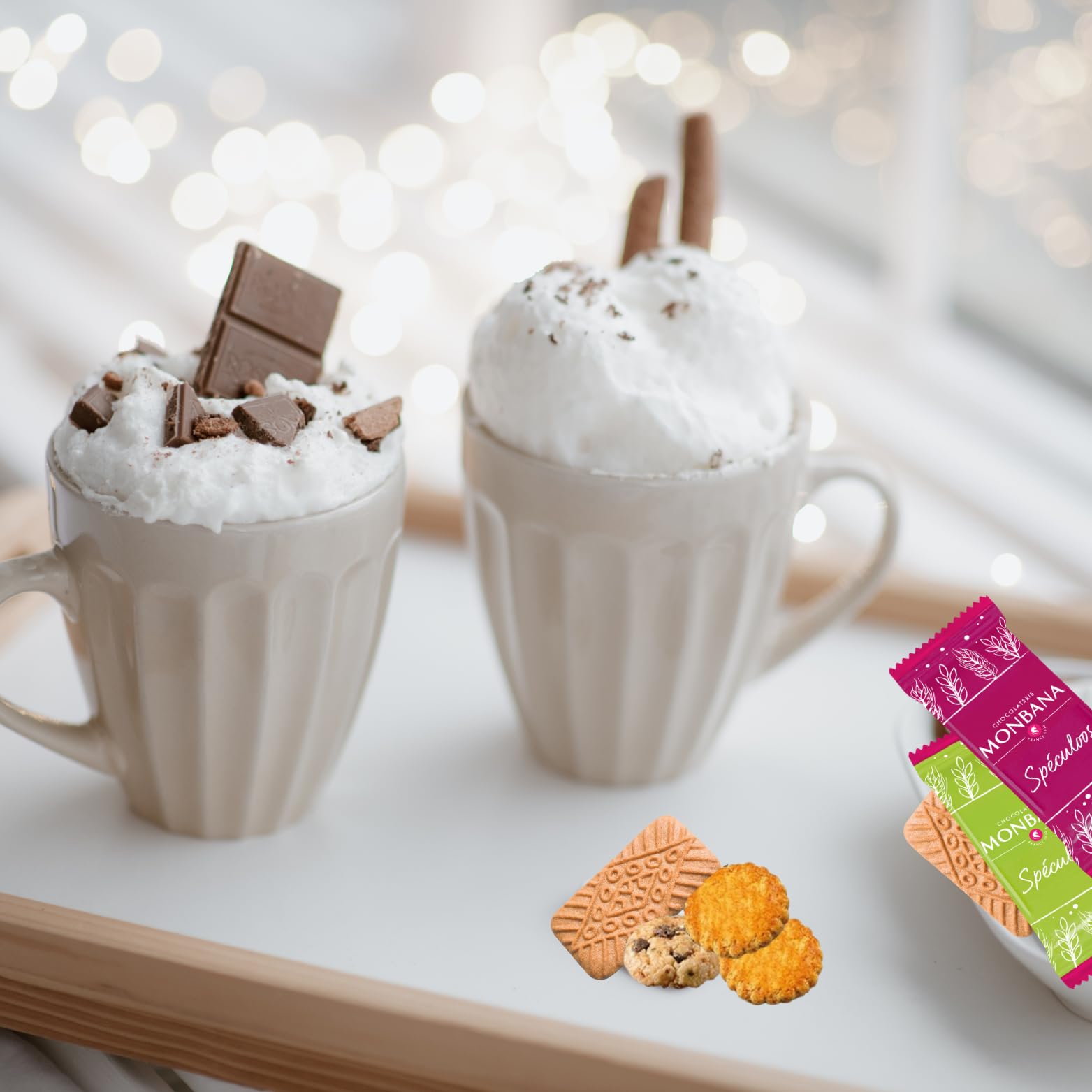 MONBANA | Assortiment de 150 Mini-Biscuits : Cookies, Galettes et Spéculoos | Biscuits à offrir à vos invités ou à déguster en toute intimité