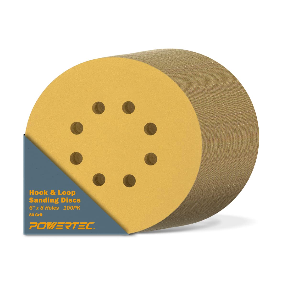 POWERTEC Sanding Discs - 5 Grit Assortment -12 POWERTEC Sanding Discs - 5 Grit Assortment -12